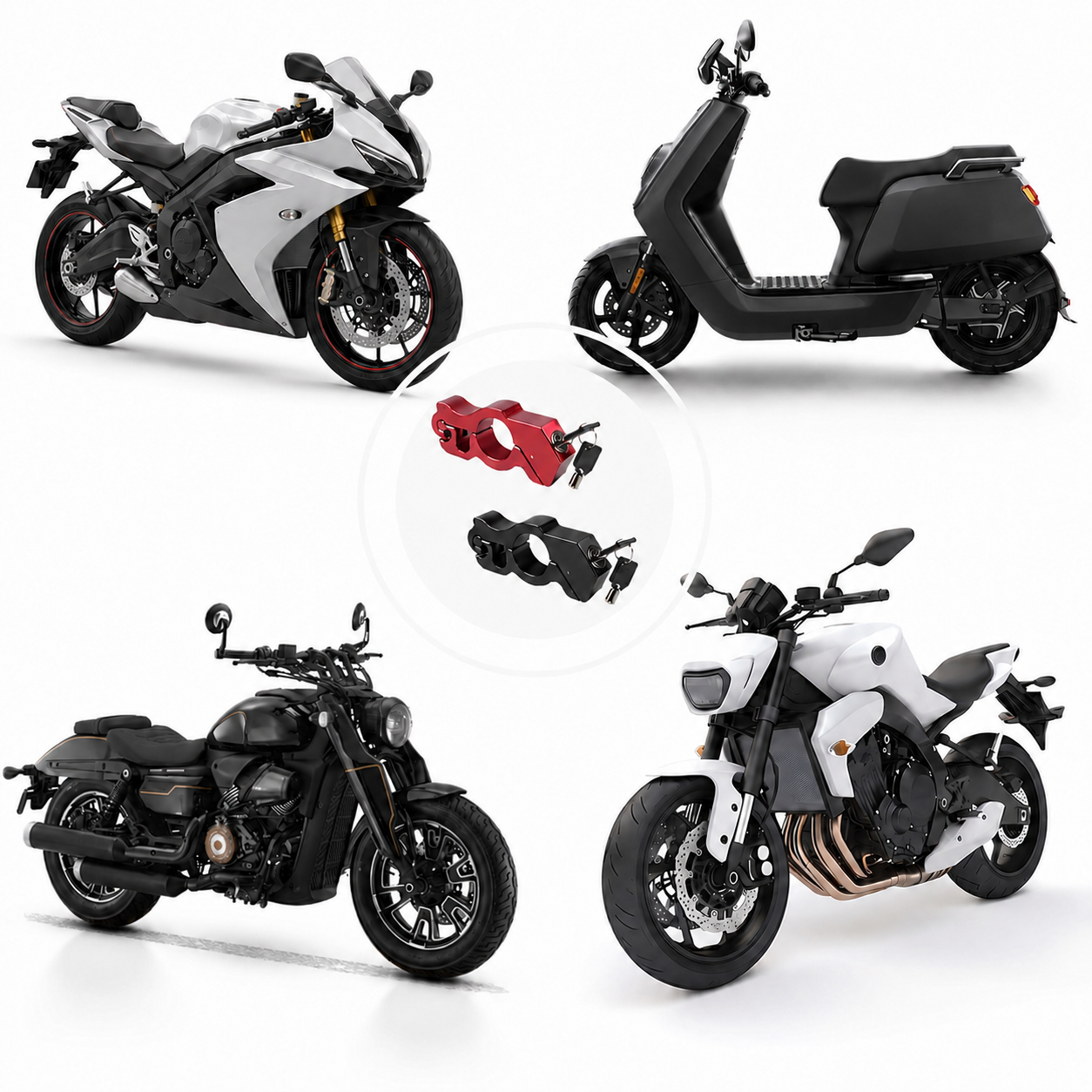 GripLock™ – Candado antirrobo para manillar de moto